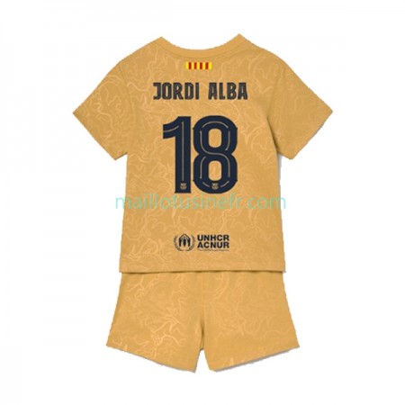 Maillot de Foot FC Barcelone Jordi Alba 18 Extérieur 2022-23 - Enfant